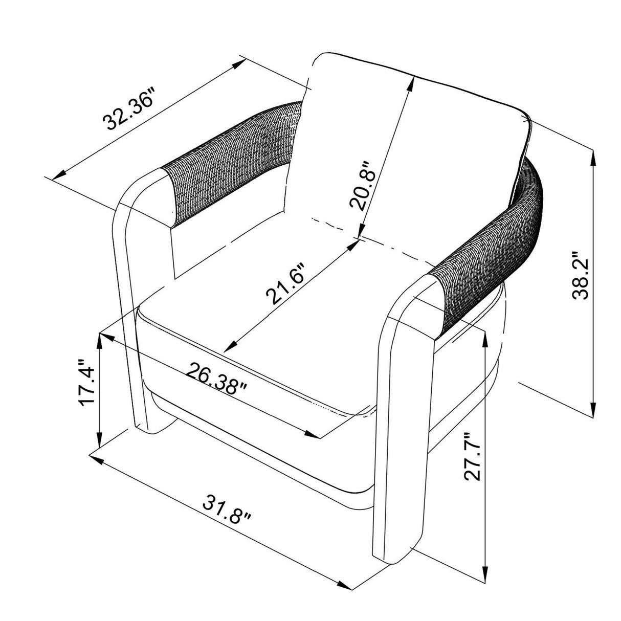 Cushioned Teak Outdoor Accent Chair | Oroa.com