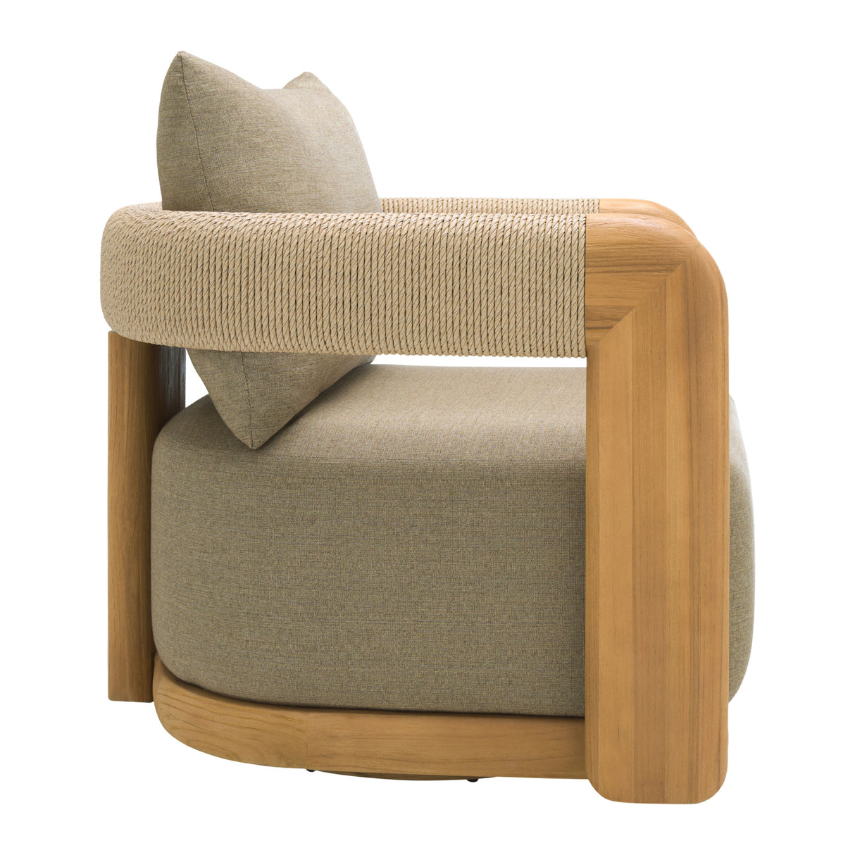 Cushioned Teak Outdoor Swivel Chair | Oroa.com