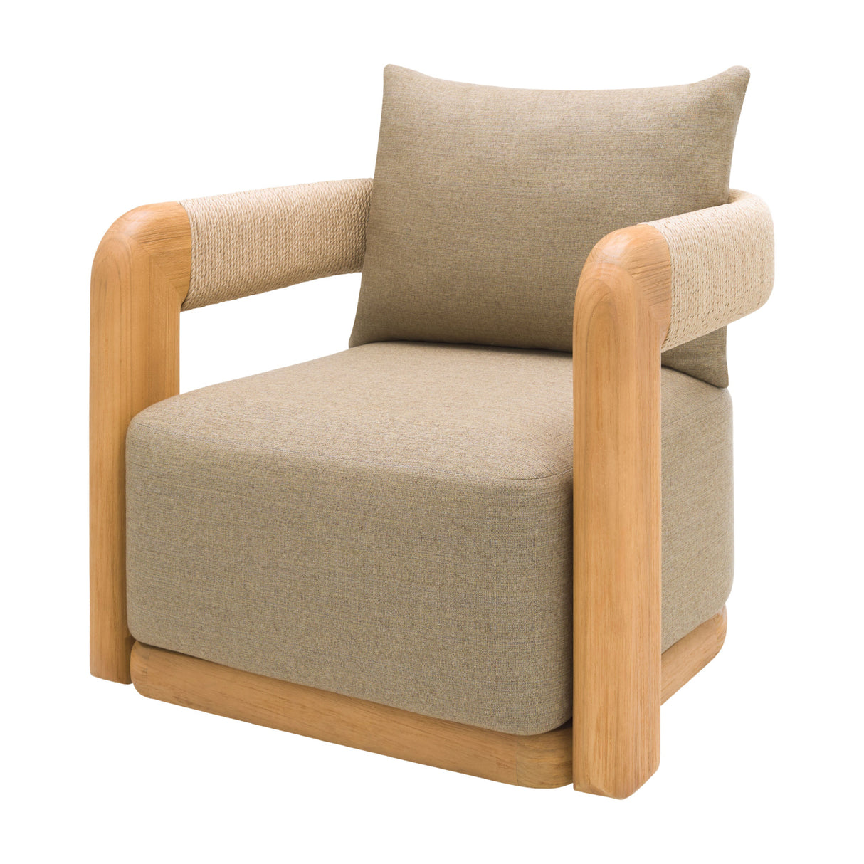 Cushioned Teak Outdoor Swivel Chair | Oroa.com