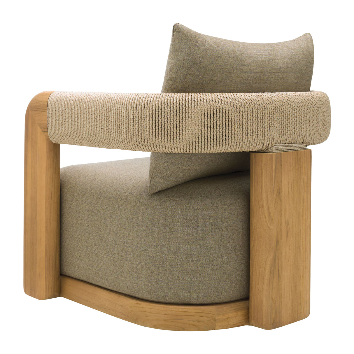Cushioned Teak Outdoor Swivel Chair | Oroa.com