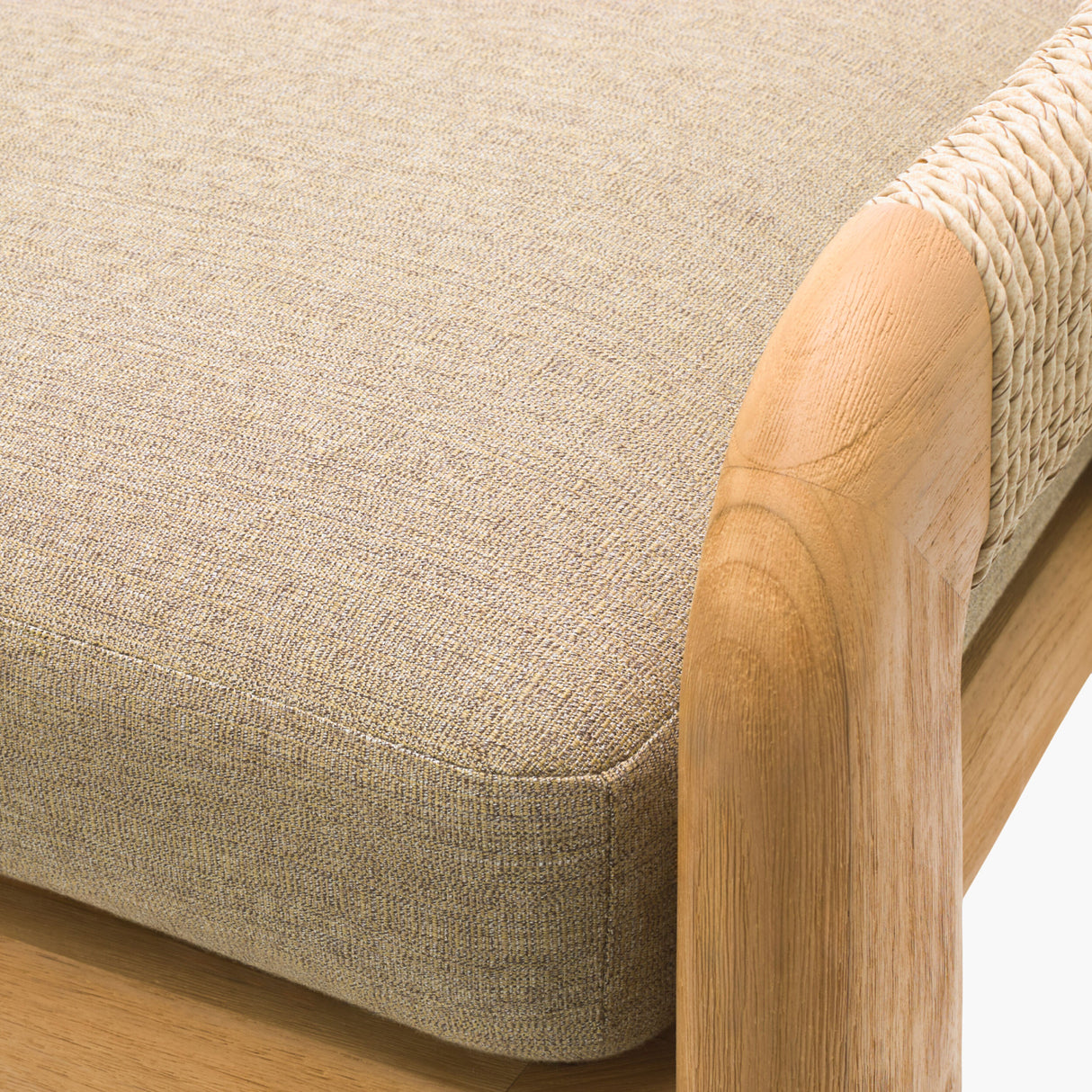Cushioned Teak Outdoor Backless Bench | Oroa.com