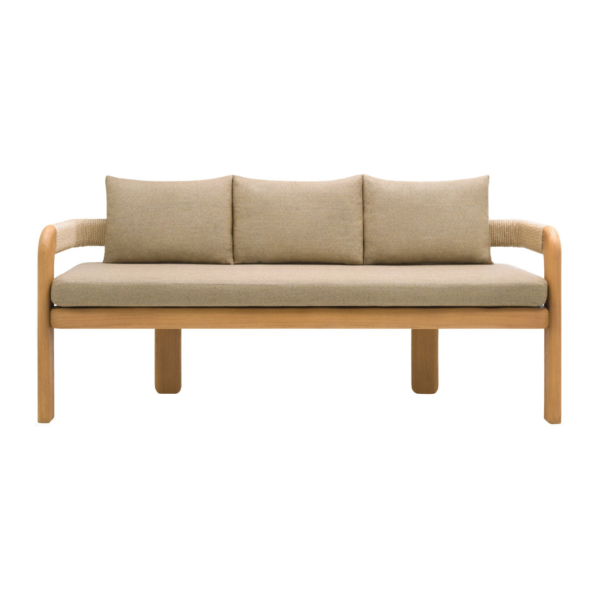Cushioned Teak Outdoor Bench | Oroa.com