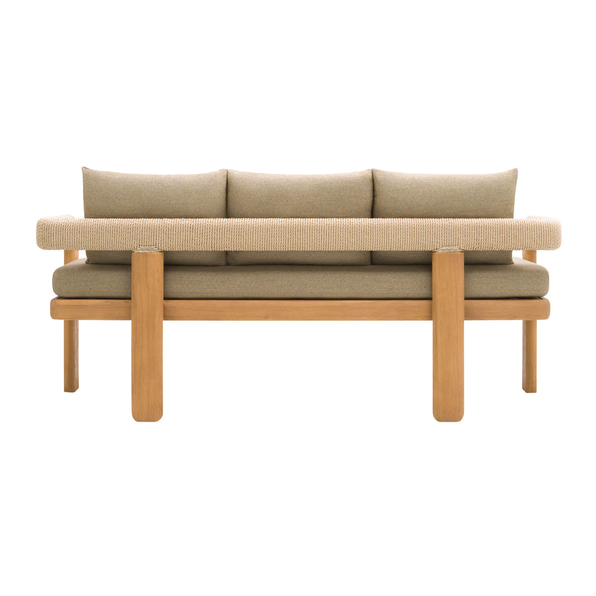 Cushioned Teak Outdoor Bench | Oroa.com