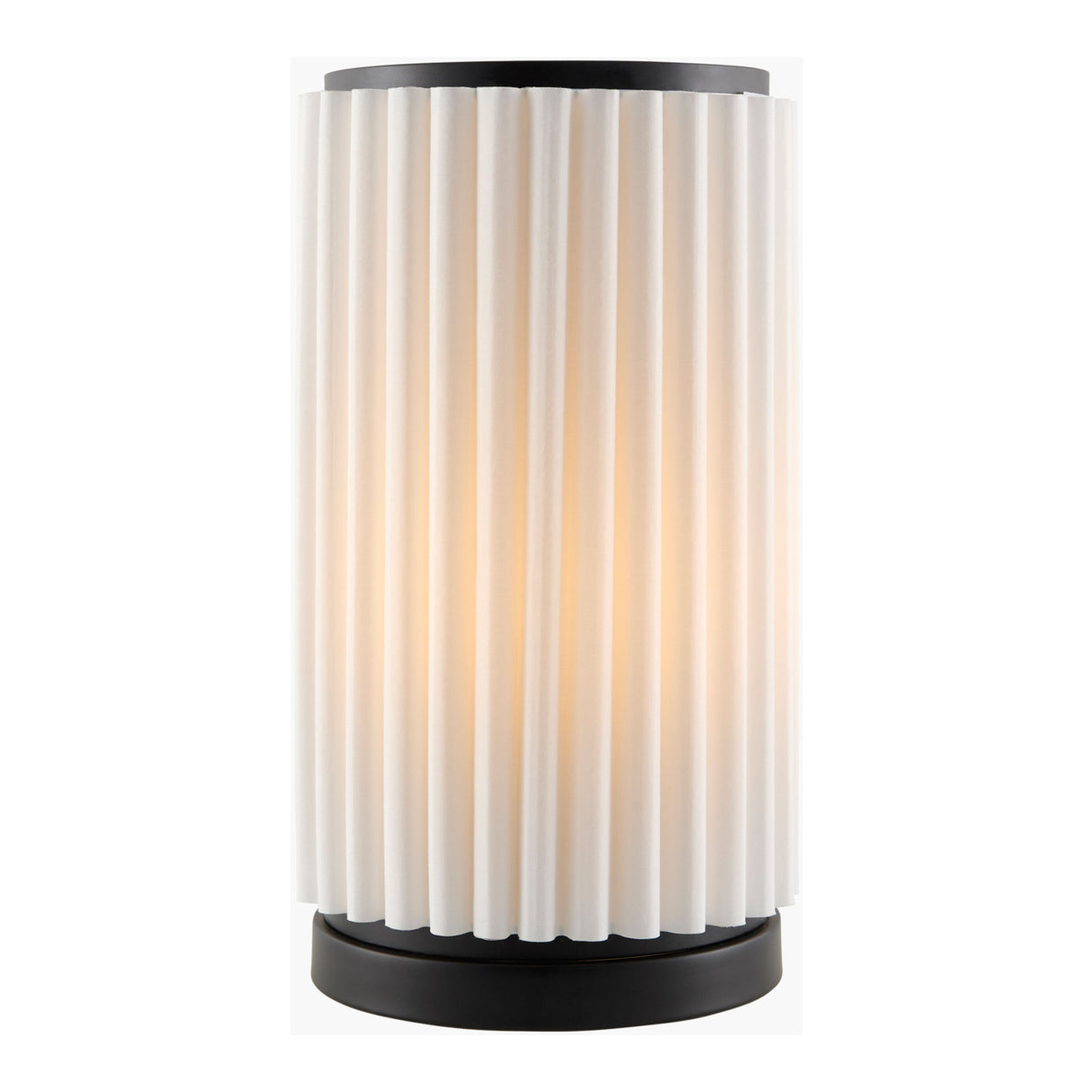 White Fluted Linen Table Lamp | Oroa.com