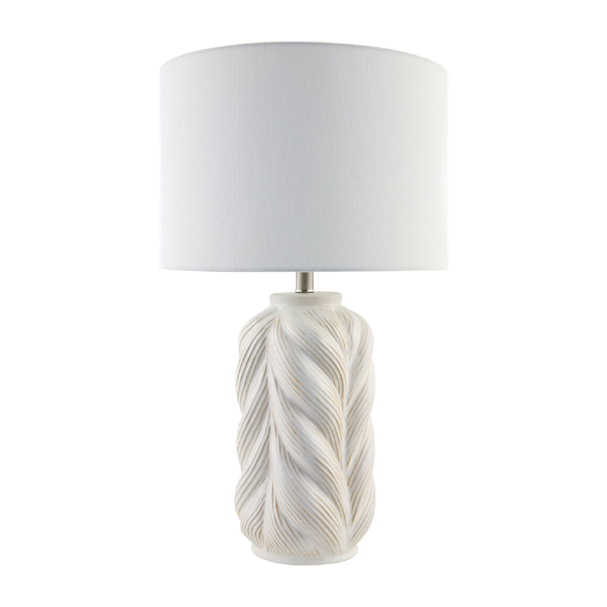 Modern European furniture - White Carved Ceramic Table Lamp - www.oroa.com | Oroa.com