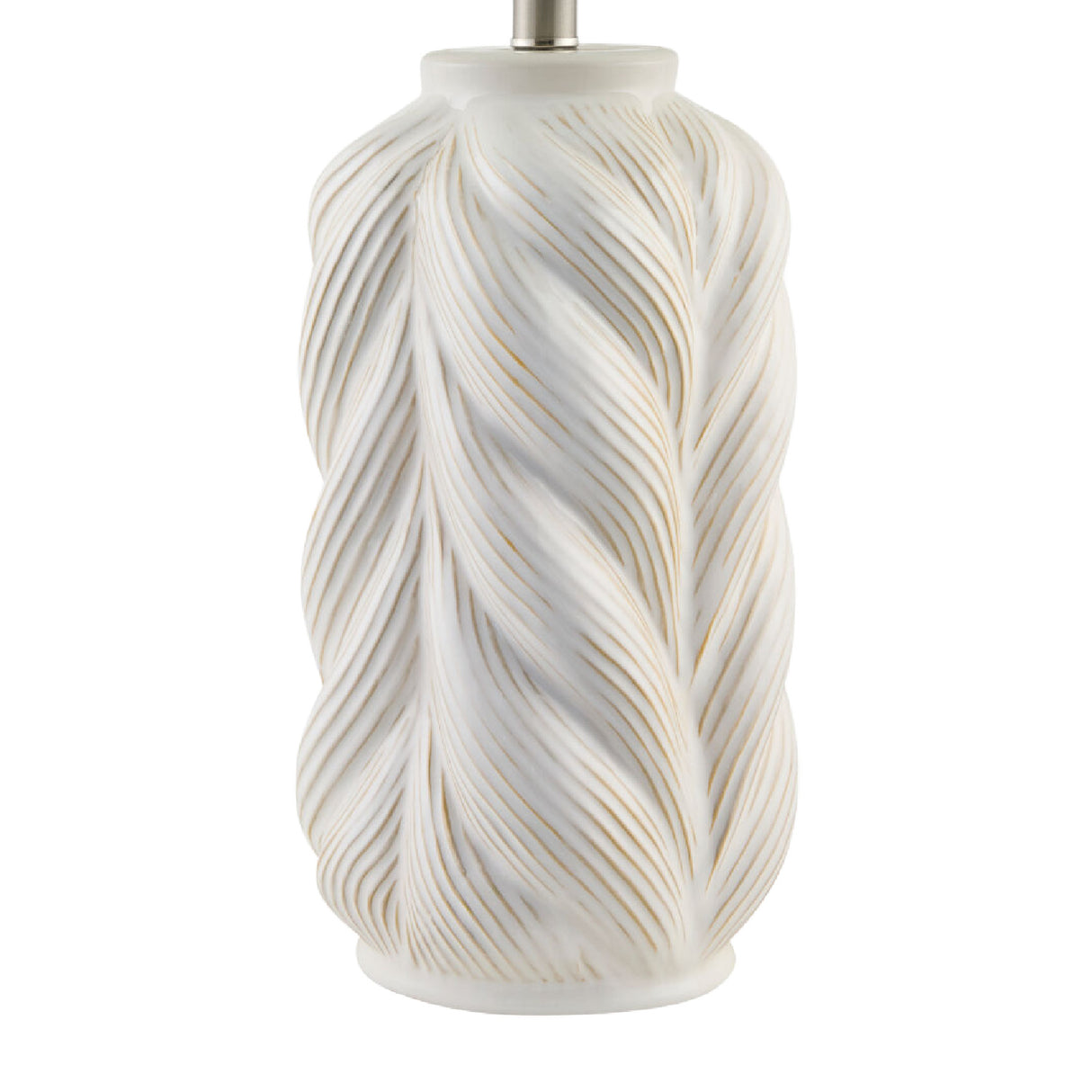 Modern European furniture - White Carved Ceramic Table Lamp - www.oroa.com | Oroa.com