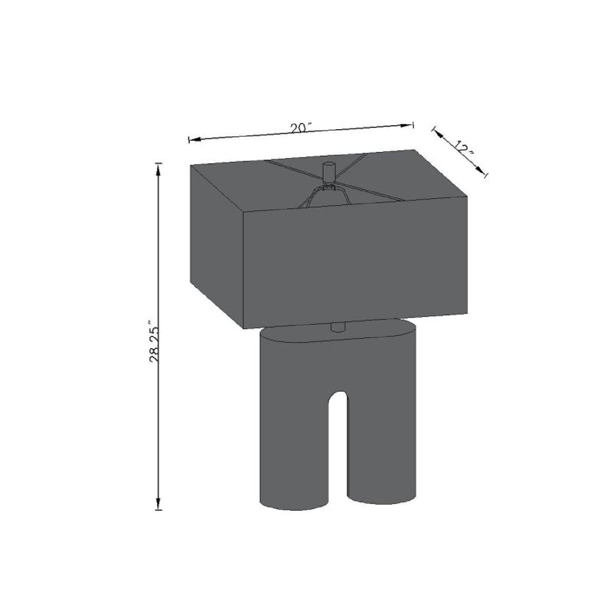 Painted Gray Accent Table Lamp | Oroa.com