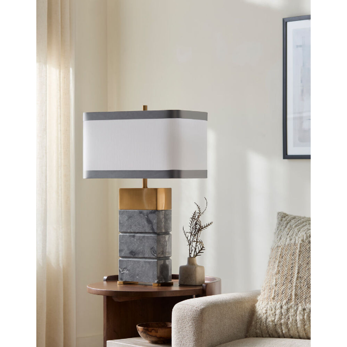 Modern European furniture - Green Marble Table Lamp - www.oroa.com | Oroa.com