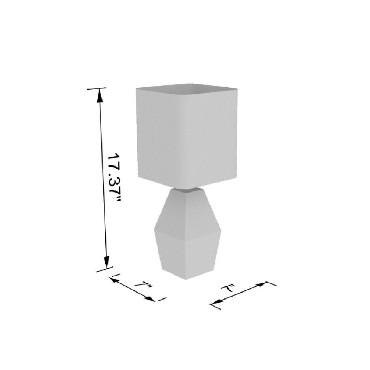 Modern European furniture - Blue Faceted Accent Table Lamp - www.oroa.com | Oroa.com