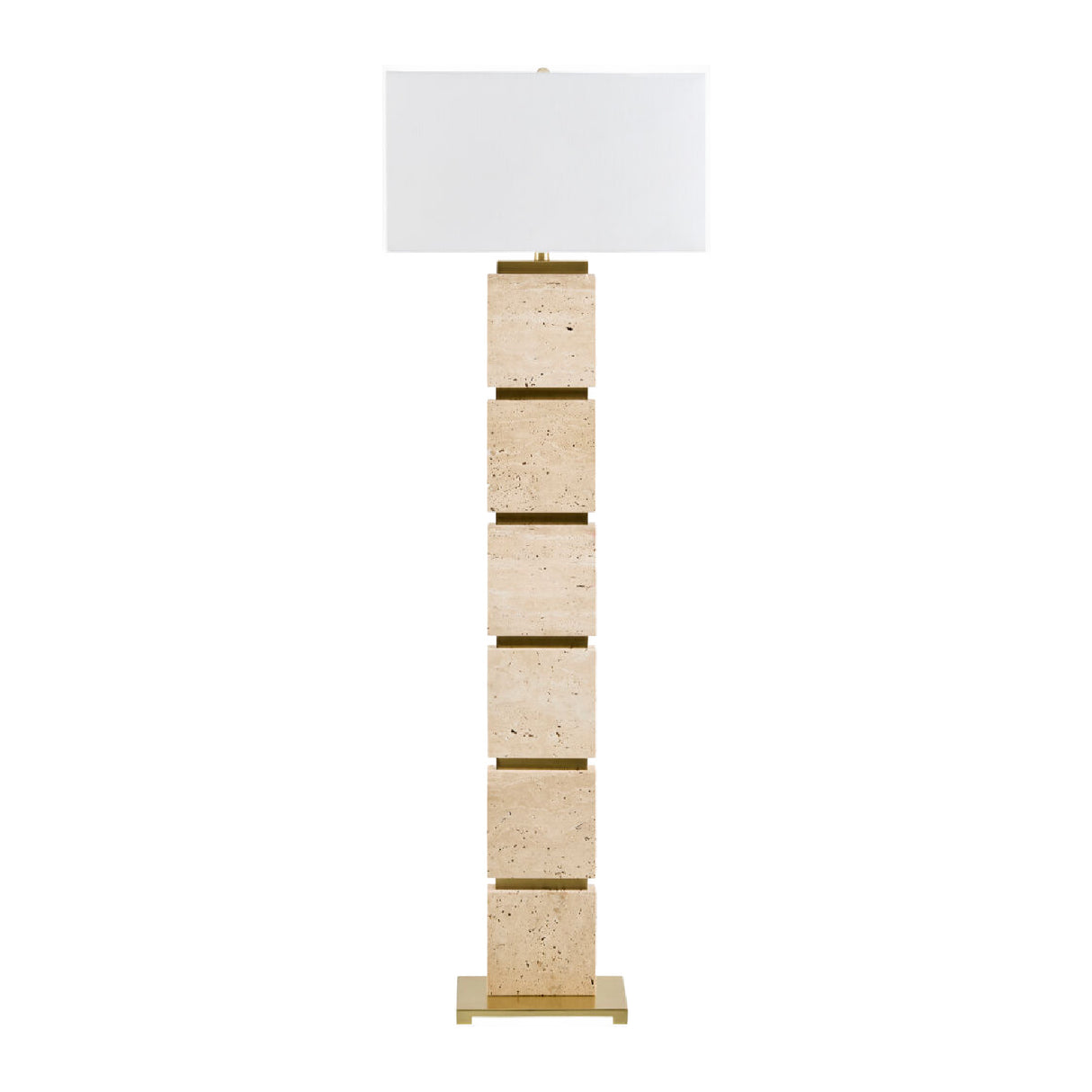 Modern European furniture - Burnished Yellow Travertine Floor Lamp - www.oroa.com | Oroa.com