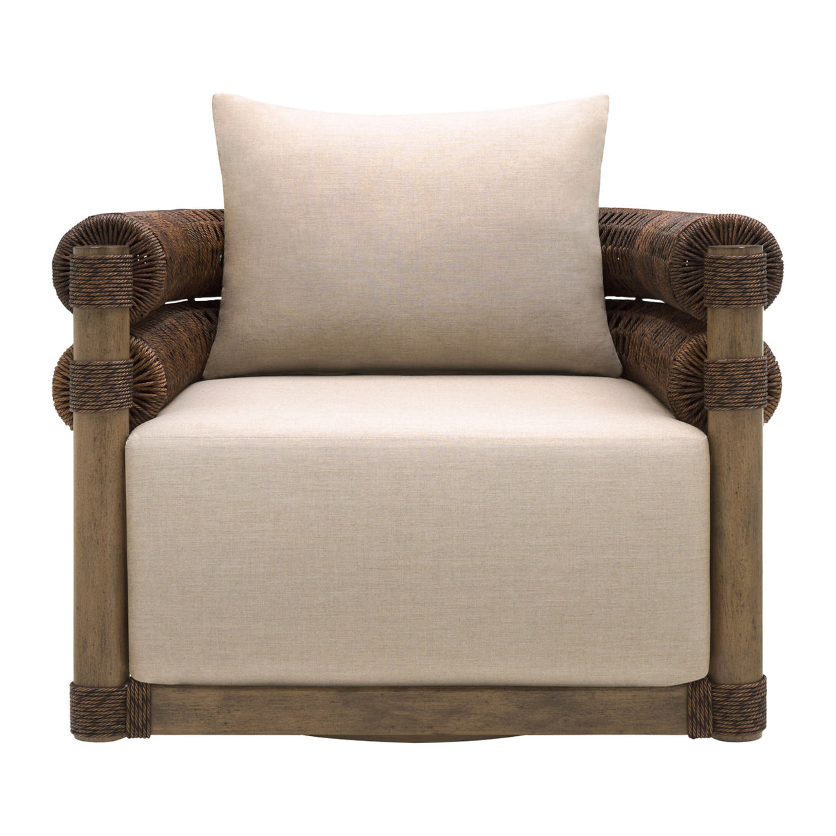 Cushioned Wicker Outdoor Swivel Chair | Oroa.com