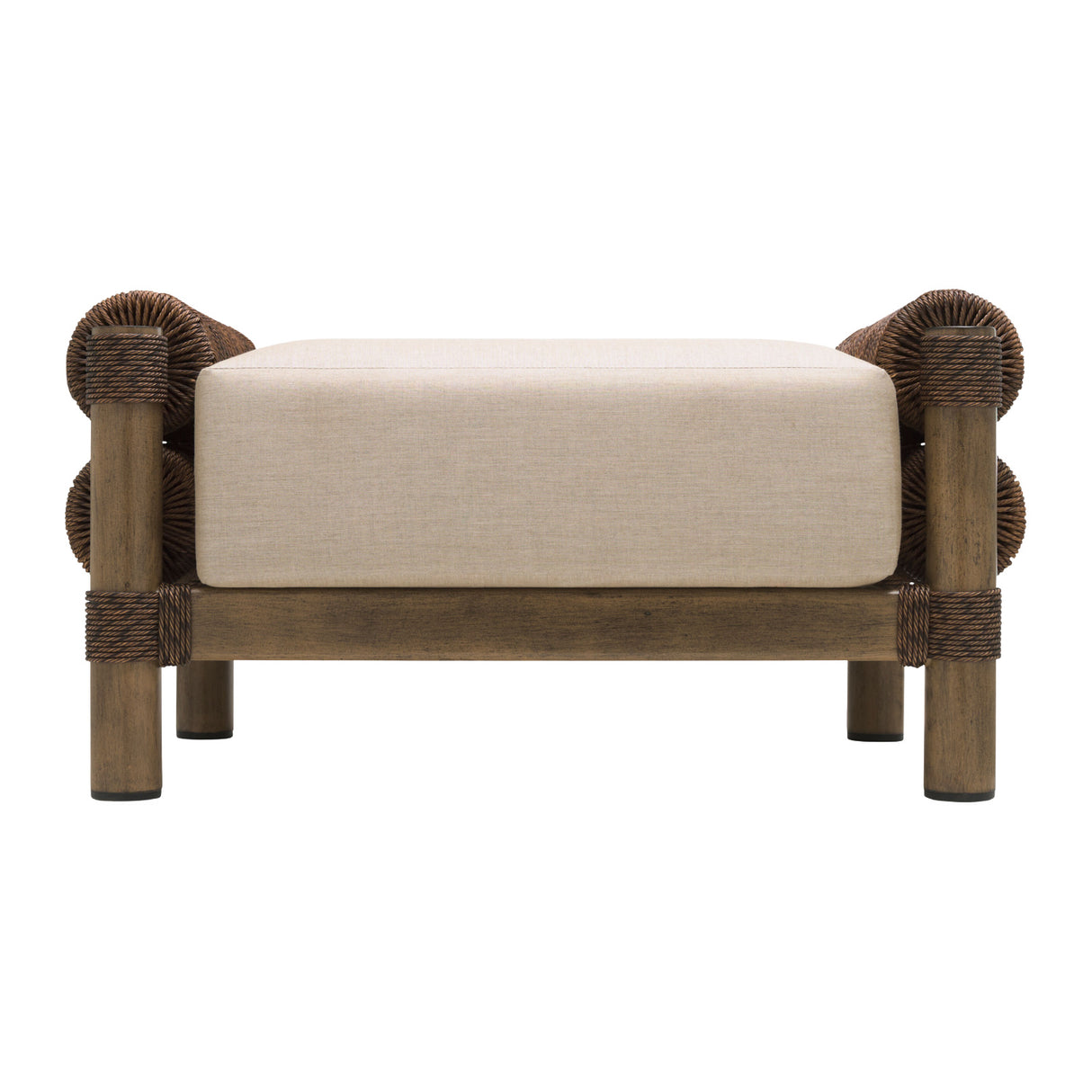 Cushioned Wicker Outdoor Ottoman | Oroa.com
