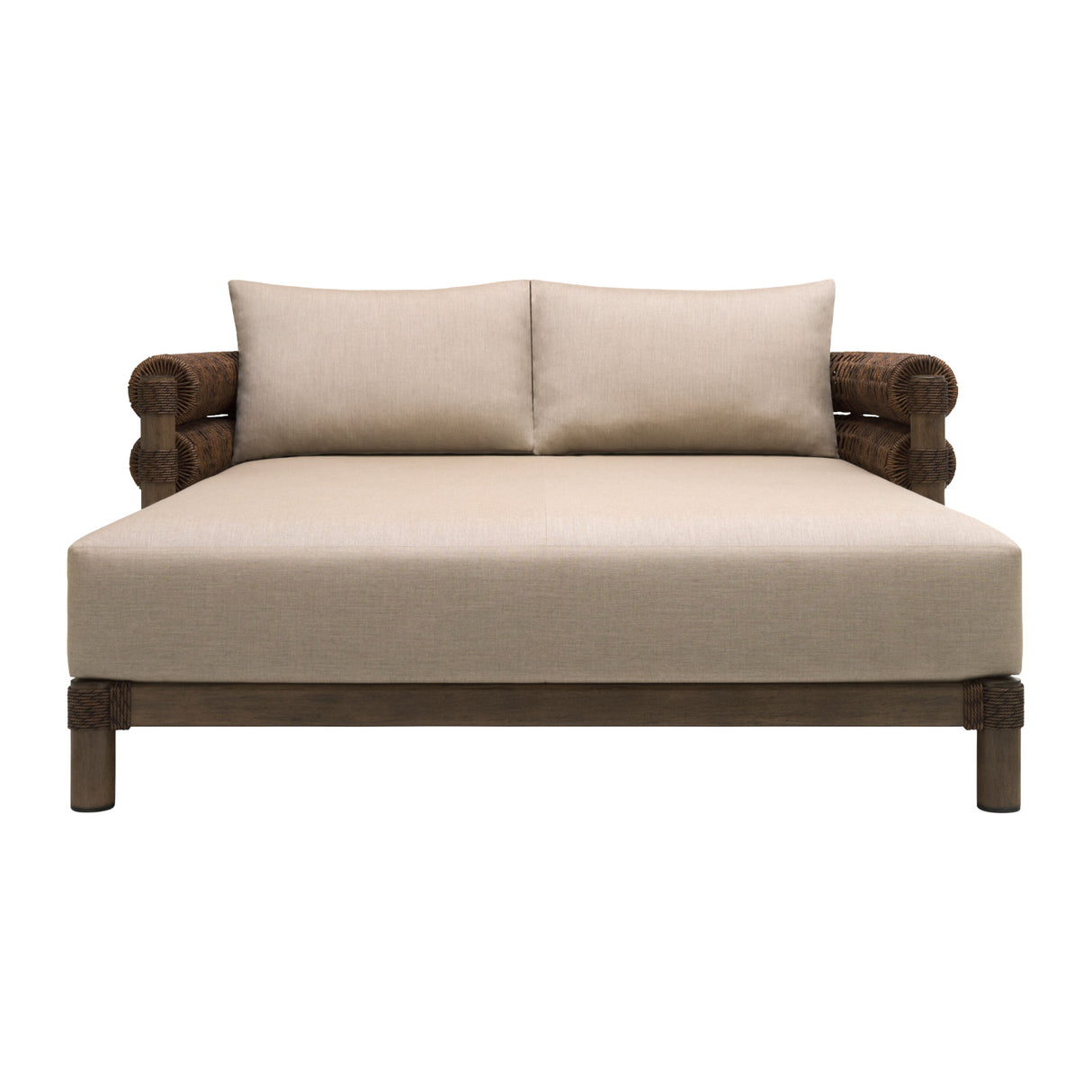 Modern European furniture - Cushioned Wicker Outdoor Daybed - www.oroa.com | Oroa.com