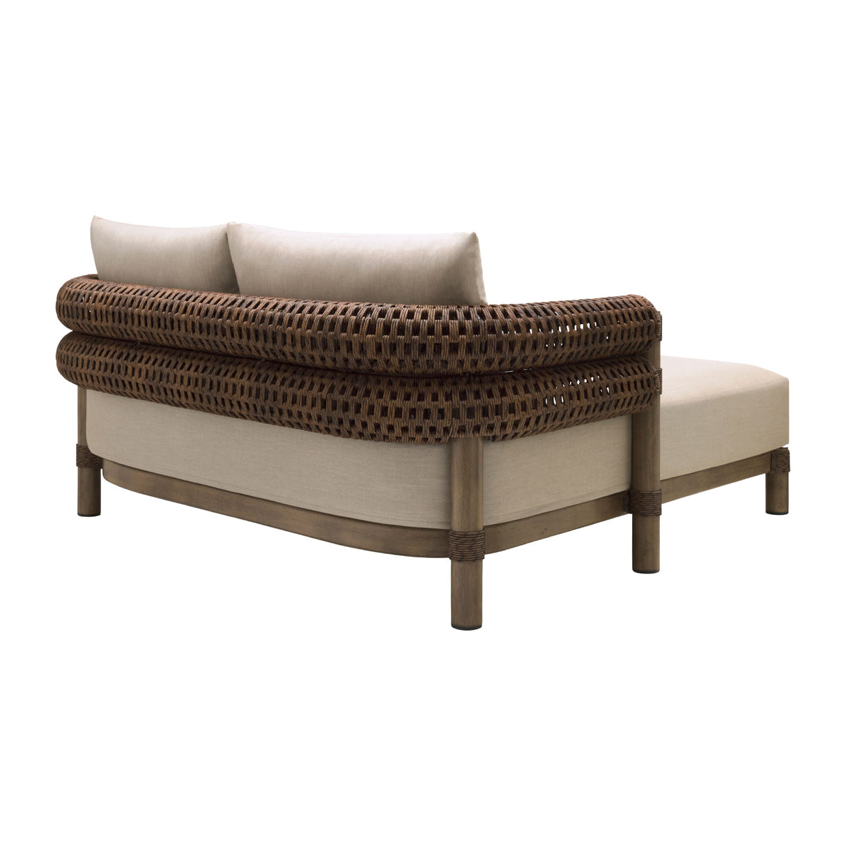 Modern European furniture - Cushioned Wicker Outdoor Daybed - www.oroa.com | Oroa.com