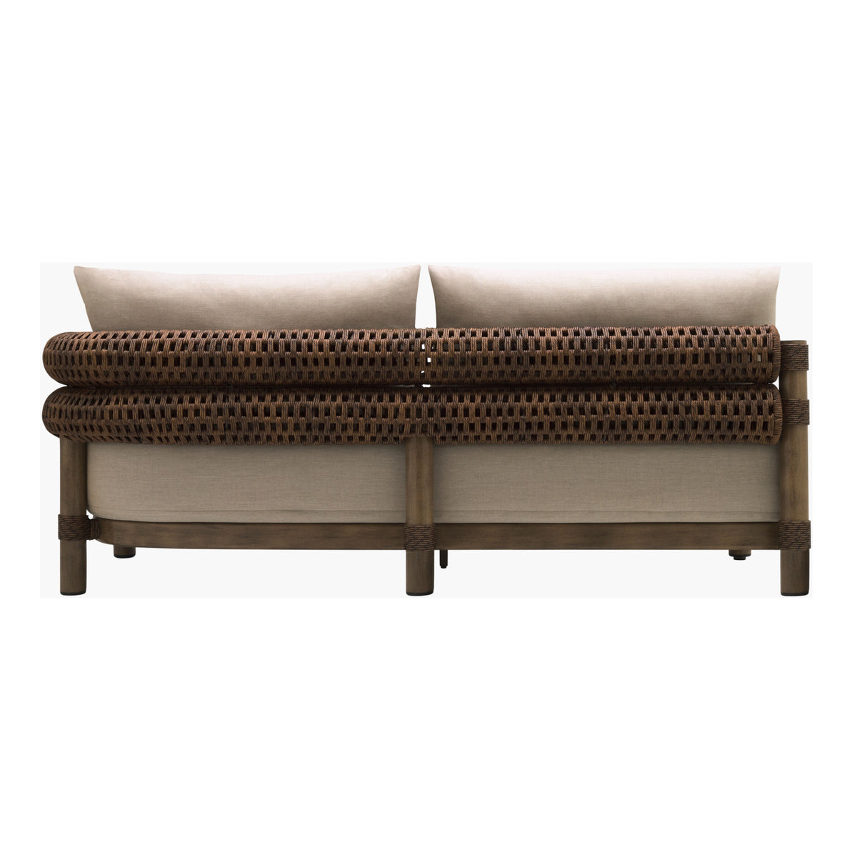Modern European furniture - Cushioned Wicker Outdoor Right-Armed Sofa - www.oroa.com | Oroa.com