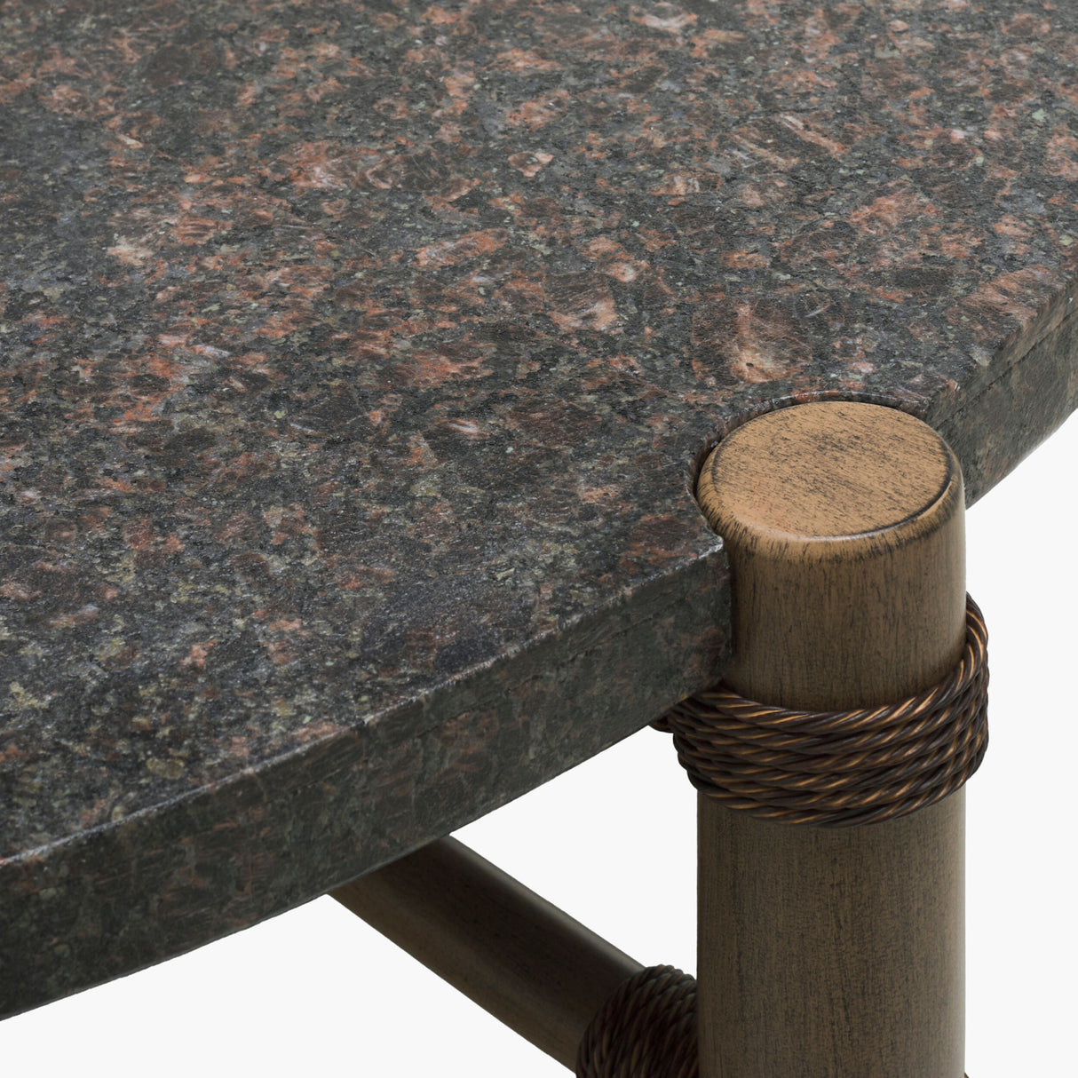 Modern European furniture - Brown Stone Round Outdoor Coffee Table - www.oroa.com | Oroa.com