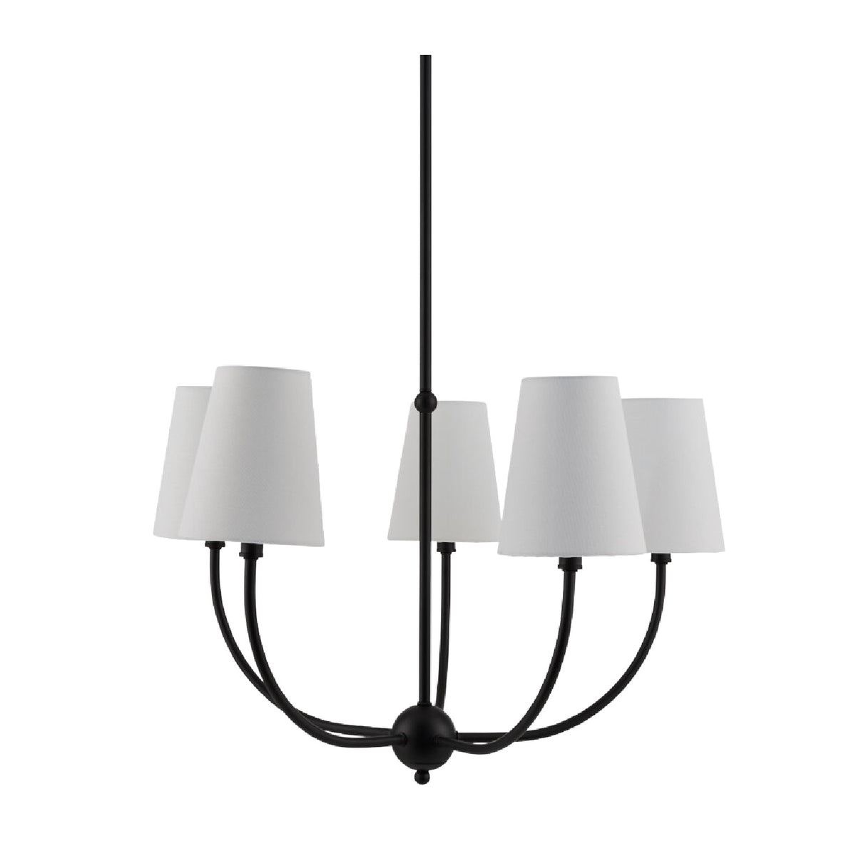 Modern European furniture - White Cotton Shade Chandelier - www.oroa.com | Oroa.com