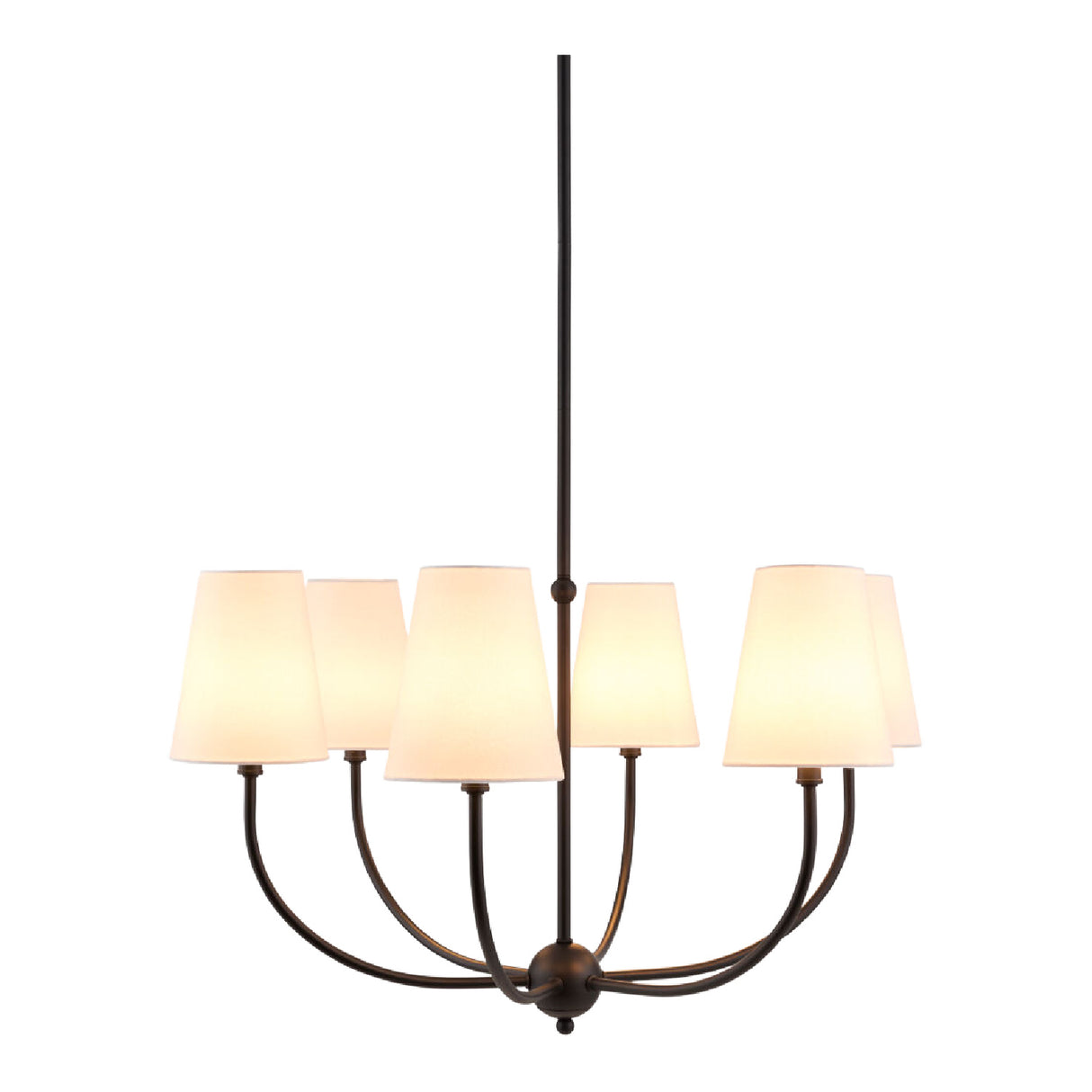 Modern European furniture - White Cotton Shade Chandelier - www.oroa.com | Oroa.com