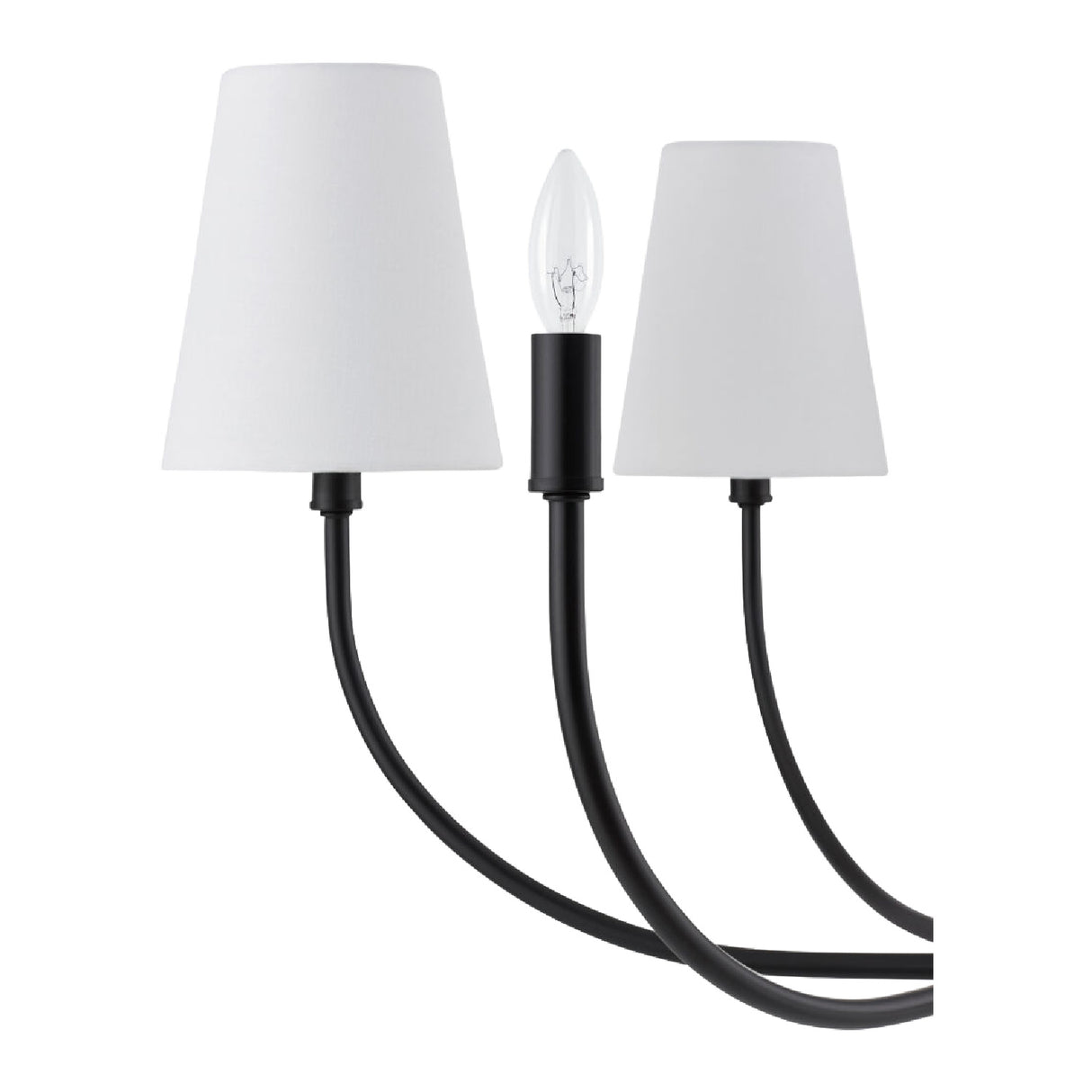 Modern European furniture - White Cotton Shade Chandelier - www.oroa.com | Oroa.com