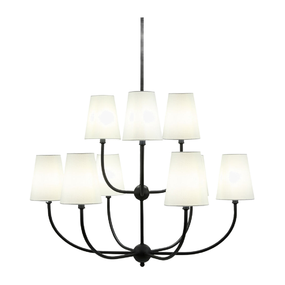 Modern European furniture - White Cotton Shade Chandelier - www.oroa.com | Oroa.com