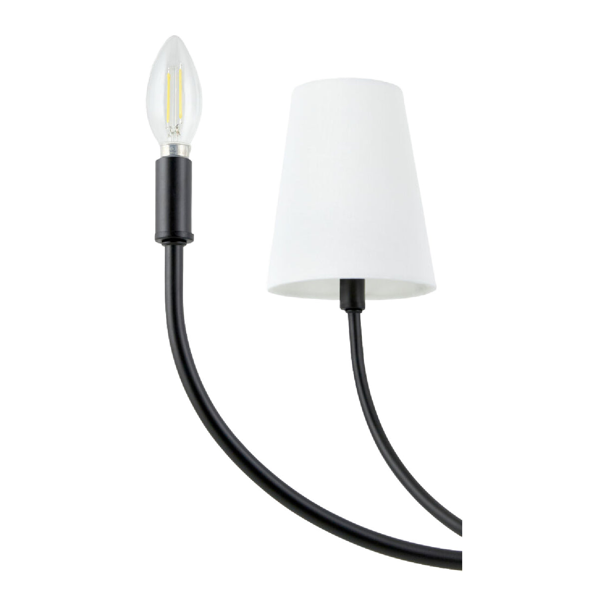 Modern European furniture - White Cotton Shade Chandelier - www.oroa.com | Oroa.com