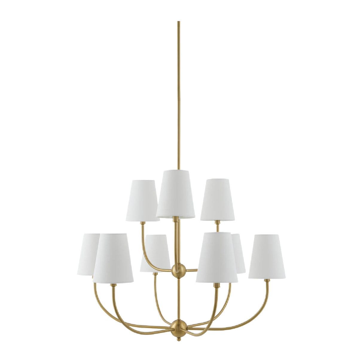 Modern European furniture - White Cotton Shade Chandelier - www.oroa.com | Oroa.com