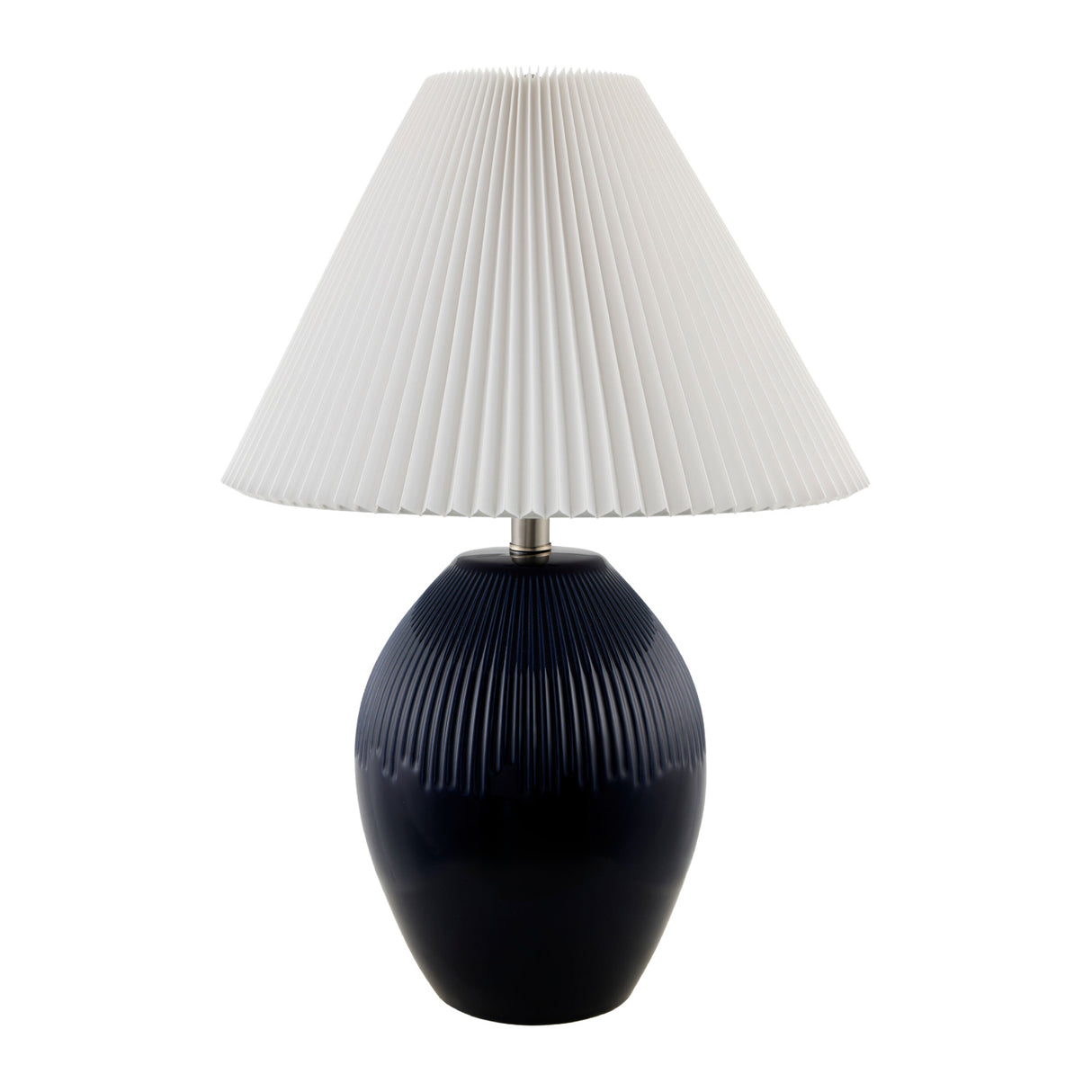 Modern European furniture - Ceramic Pleated Linen Table Lamp - www.oroa.com | Oroa.com