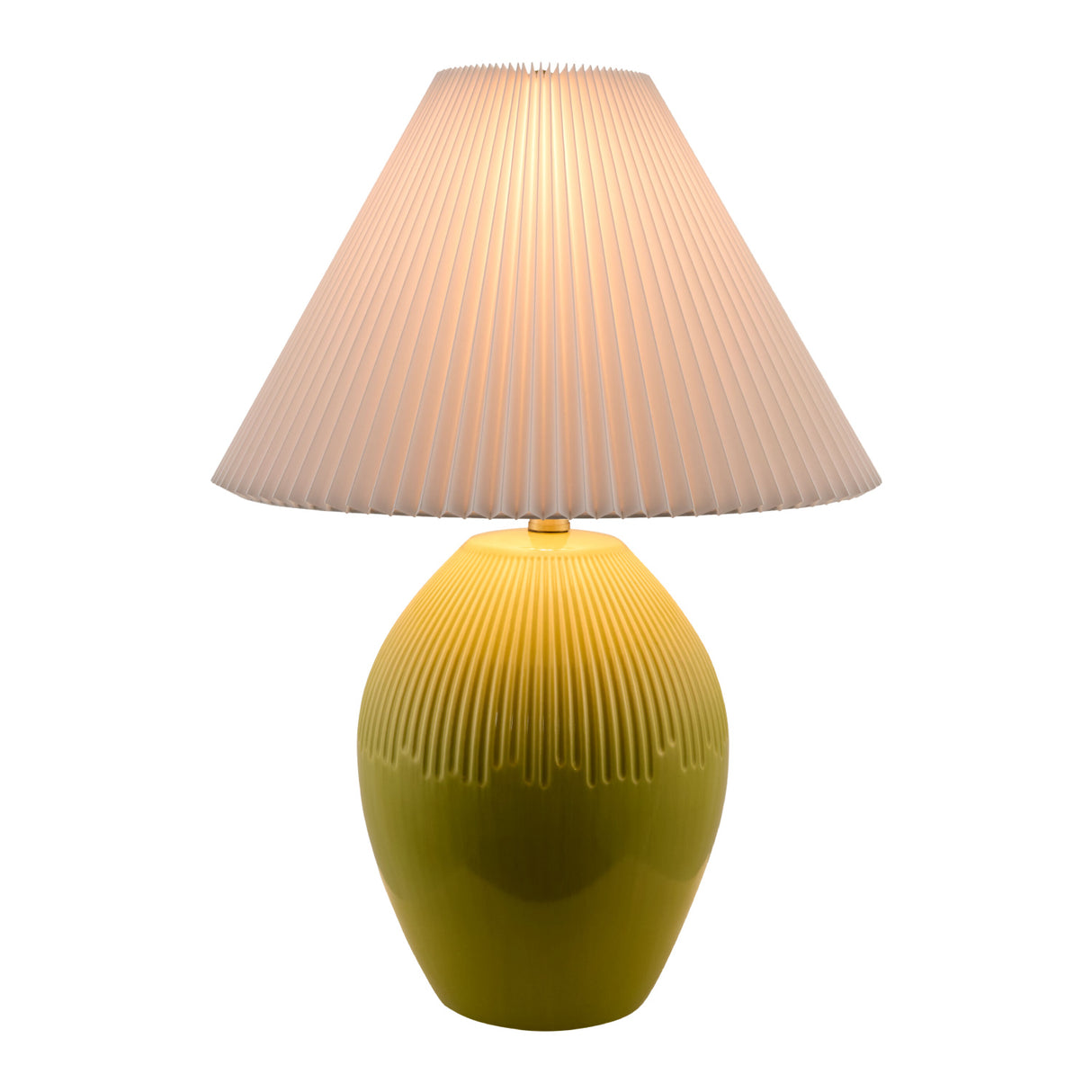 Modern European furniture - Ceramic Pleated Linen Table Lamp - www.oroa.com | Oroa.com