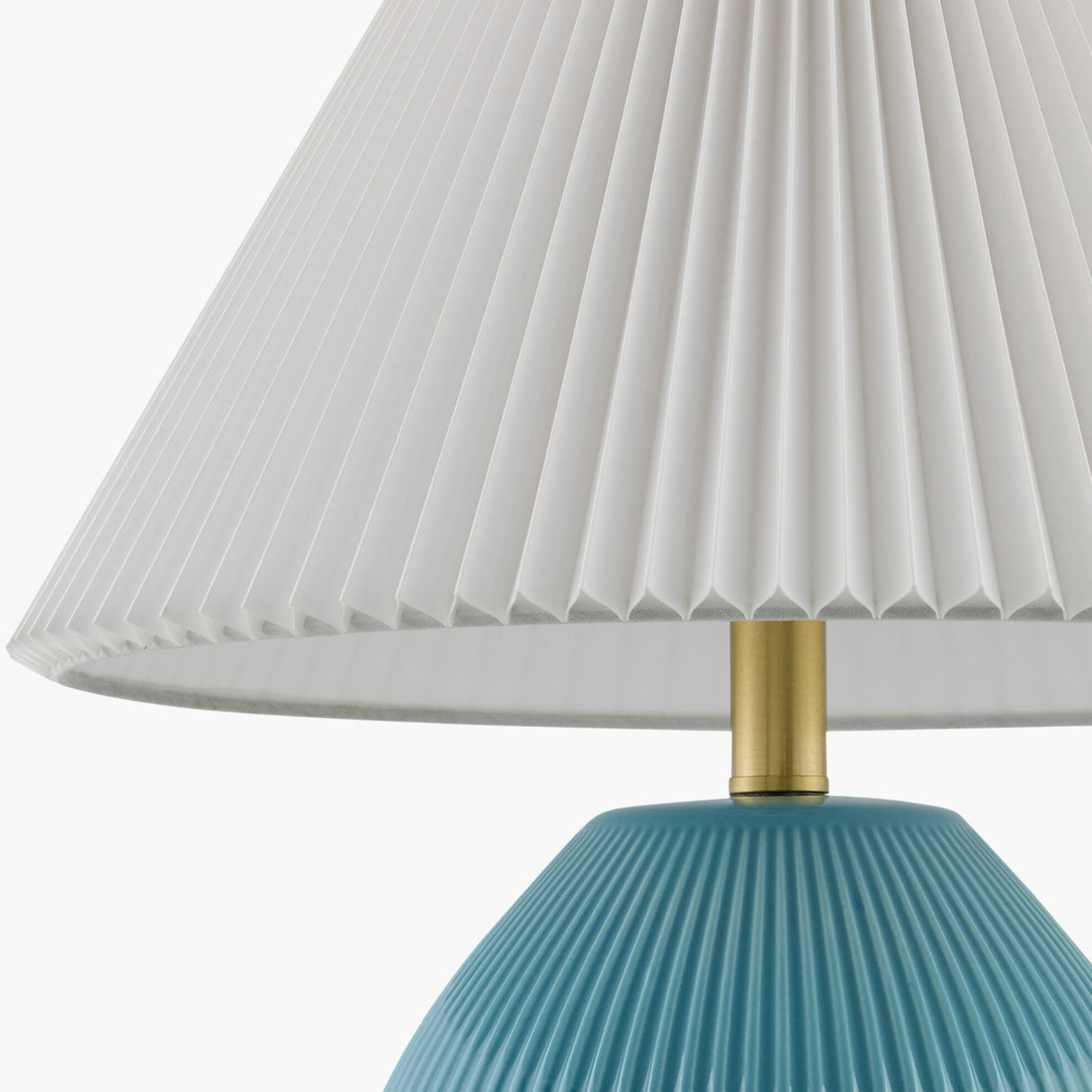 Modern European furniture - Ceramic Pleated Linen Table Lamp - www.oroa.com | Oroa.com