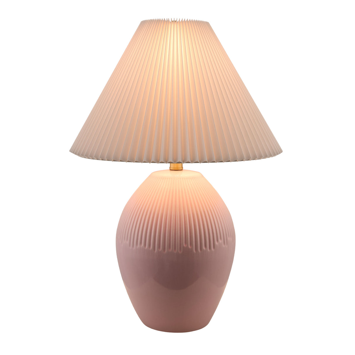 Modern European furniture - Ceramic Pleated Linen Table Lamp - www.oroa.com | Oroa.com