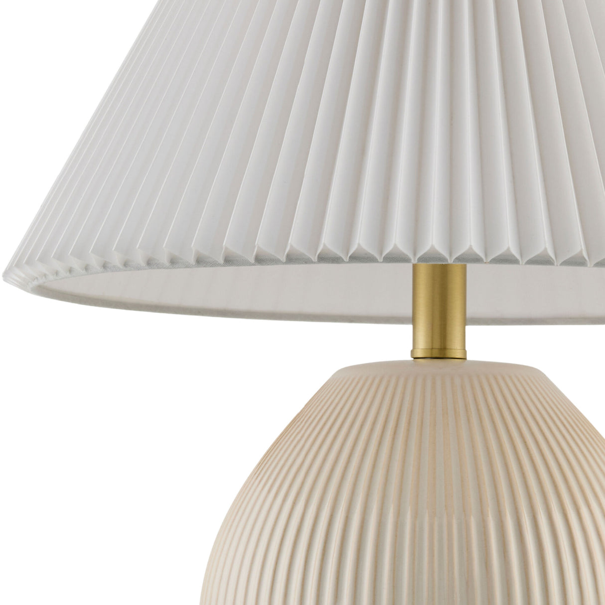 Modern European furniture - Ceramic Pleated Linen Table Lamp - www.oroa.com | Oroa.com