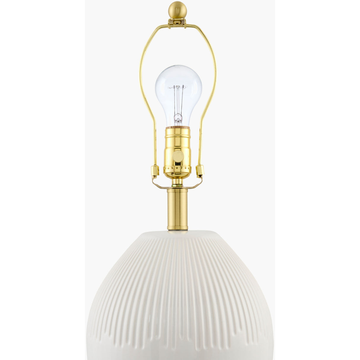 Modern European furniture - Ceramic Pleated Linen Table Lamp - www.oroa.com | Oroa.com
