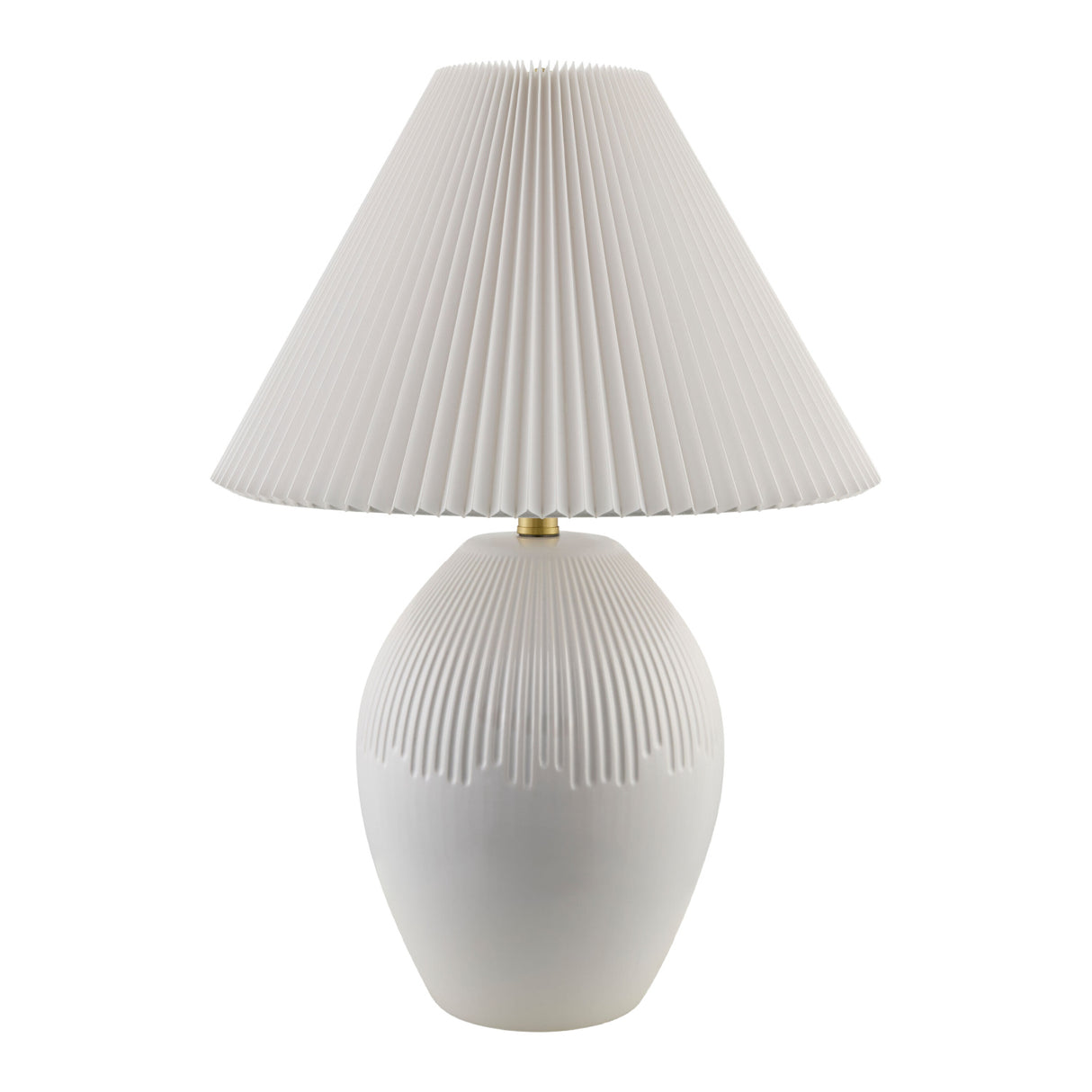 Modern European furniture - Ceramic Pleated Linen Table Lamp - www.oroa.com | Oroa.com