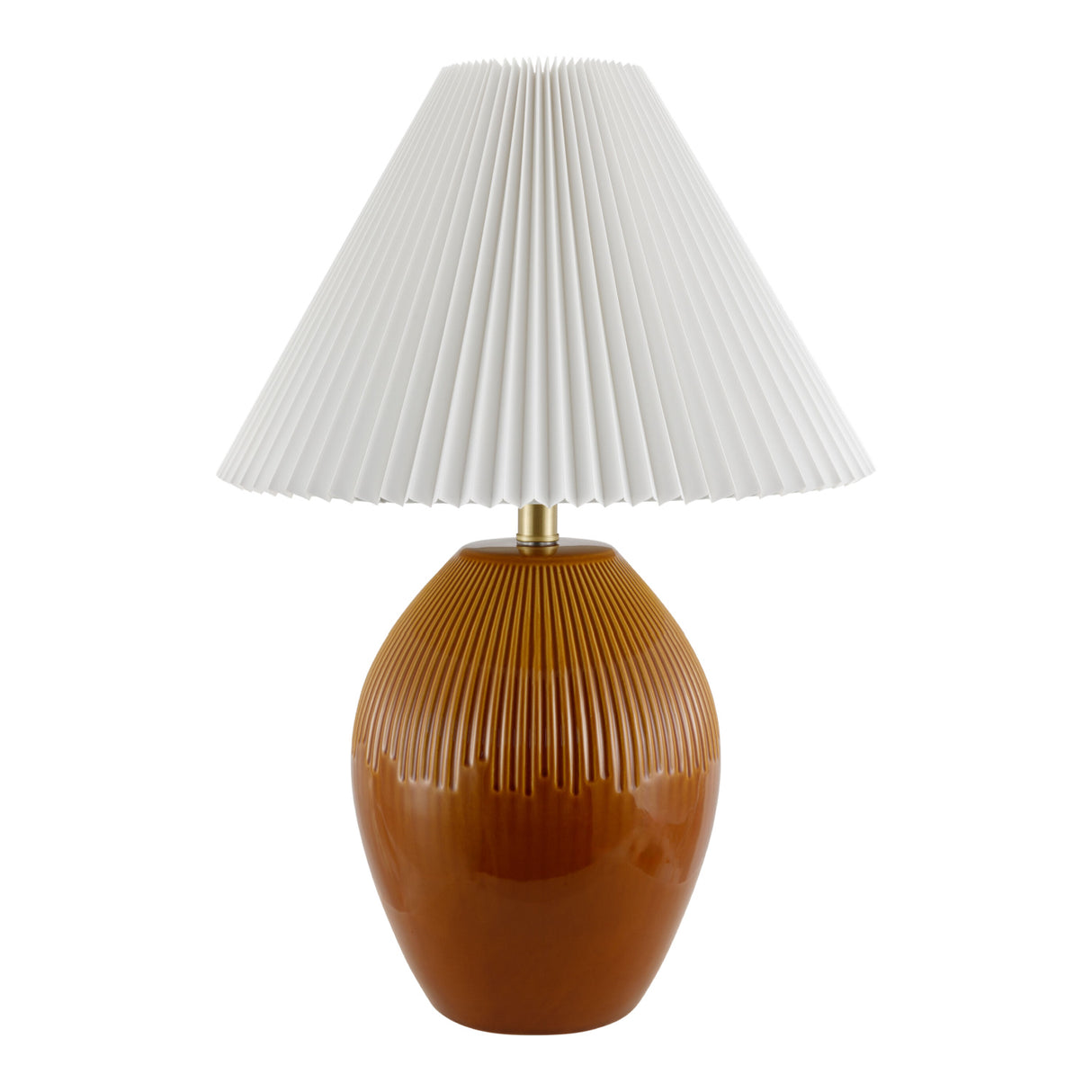 Modern European furniture - Ceramic Pleated Linen Table Lamp - www.oroa.com | Oroa.com