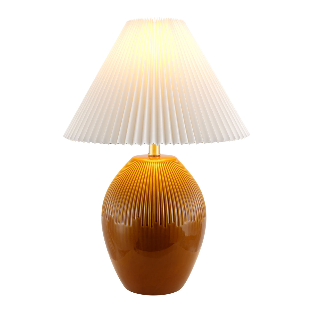 Modern European furniture - Ceramic Pleated Linen Table Lamp - www.oroa.com | Oroa.com