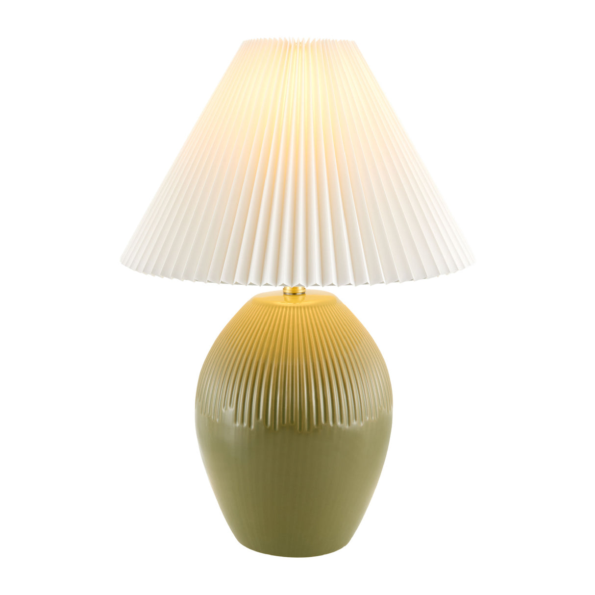 Modern European furniture - Ceramic Pleated Linen Table Lamp - www.oroa.com | Oroa.com