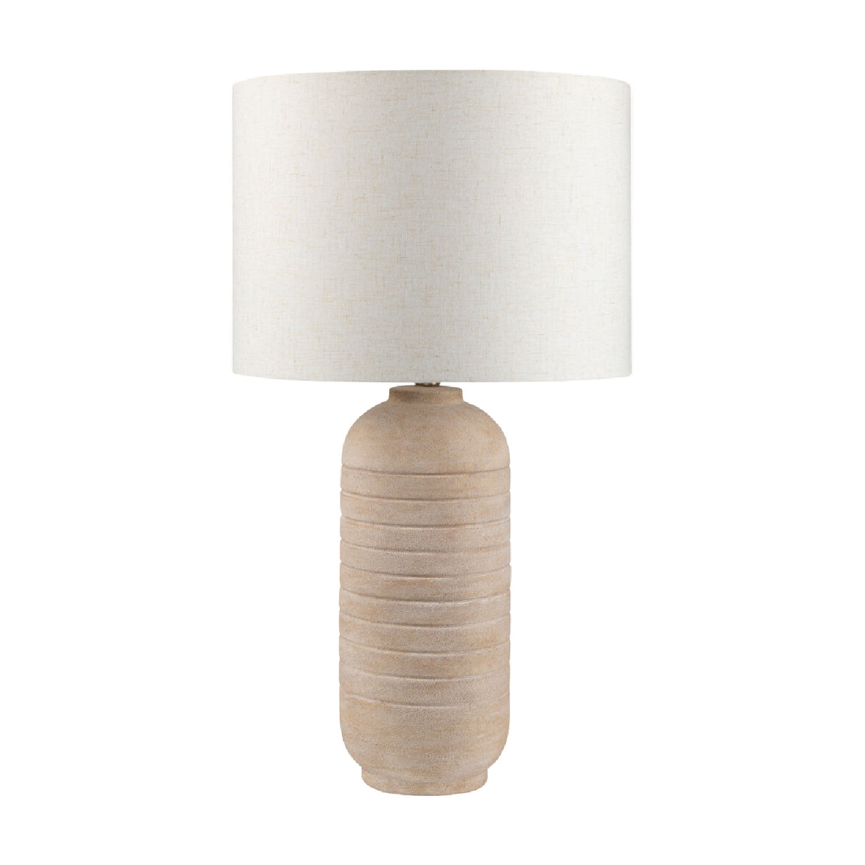 Modern European furniture - Beige Linen Ceramic Table Lamp - www.oroa.com | Oroa.com
