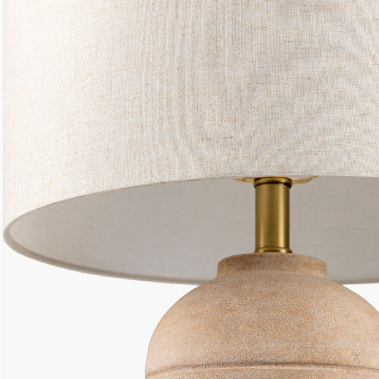 Modern European furniture - Beige Linen Ceramic Table Lamp - www.oroa.com | Oroa.com