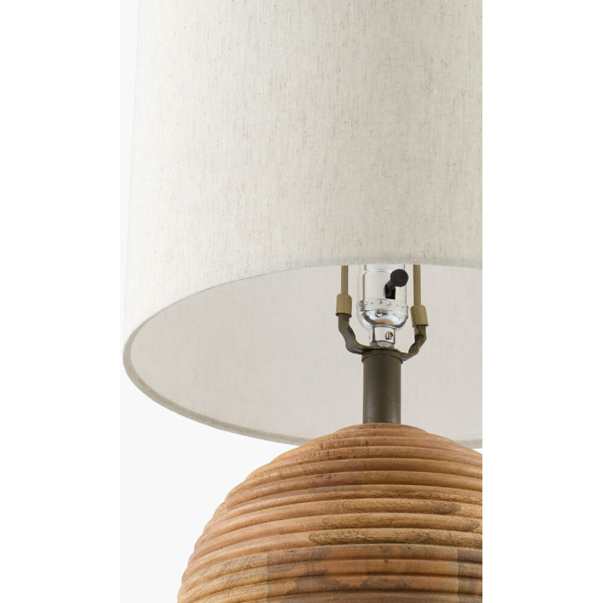 Modern European furniture - Natural Acacia Accent Table Lamp - www.oroa.com | Oroa.com