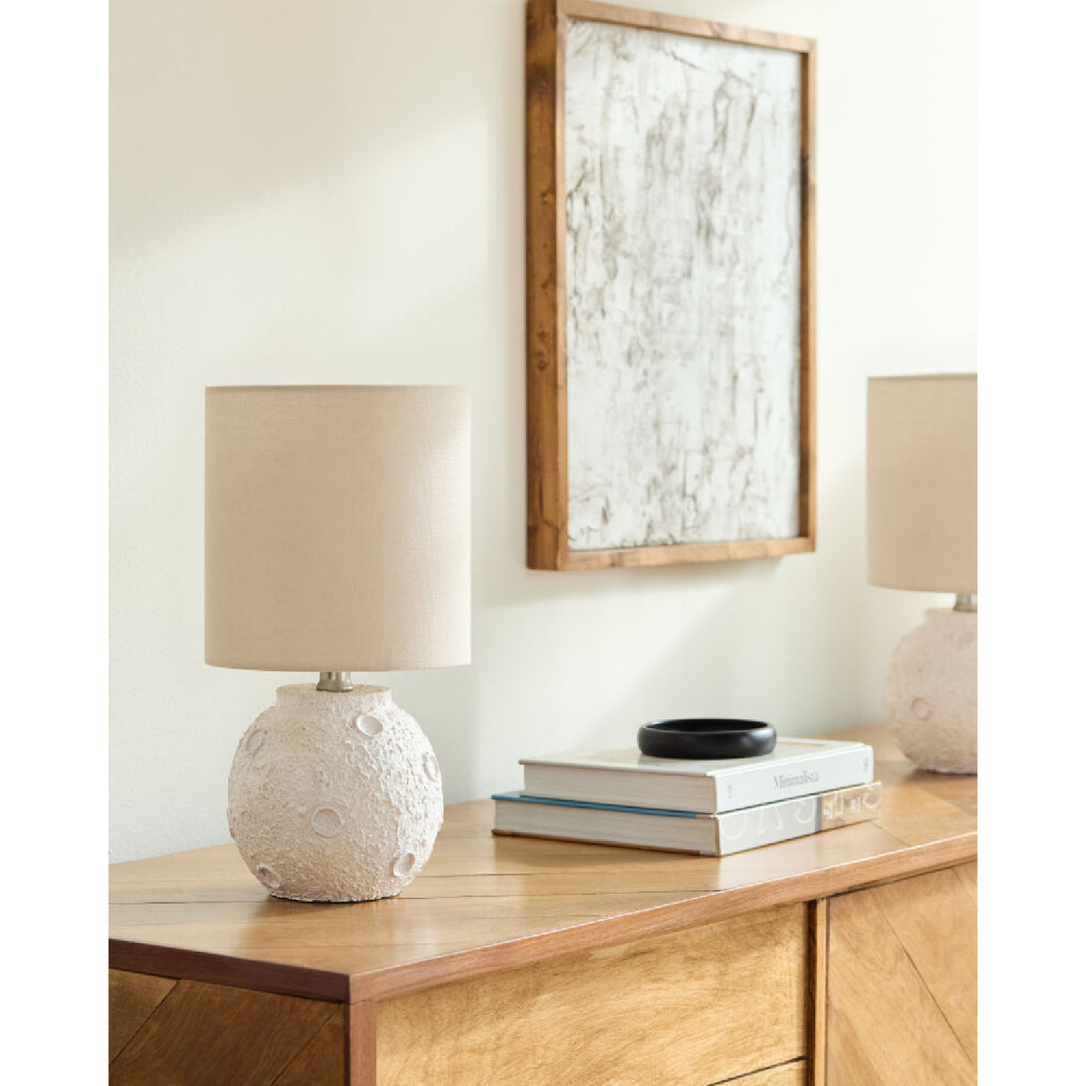 Modern European furniture - Textured Round Base Table Lamps (2) - www.oroa.com | Oroa.com