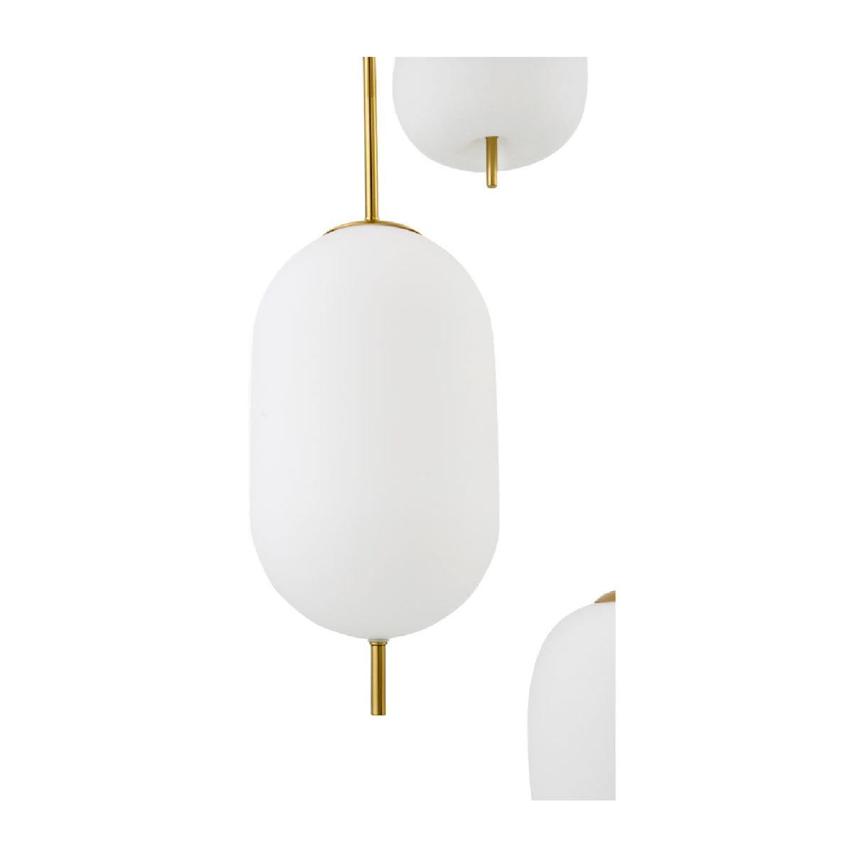 Modern European furniture - 3-Light White Glass Chandelier - www.oroa.com | Oroa.com