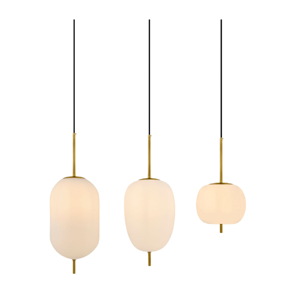 Modern European furniture - 3-Light White Glass Chandelier - www.oroa.com | Oroa.com