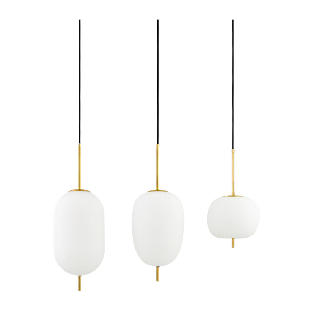 Modern European furniture - 3-Light White Glass Chandelier - www.oroa.com | Oroa.com