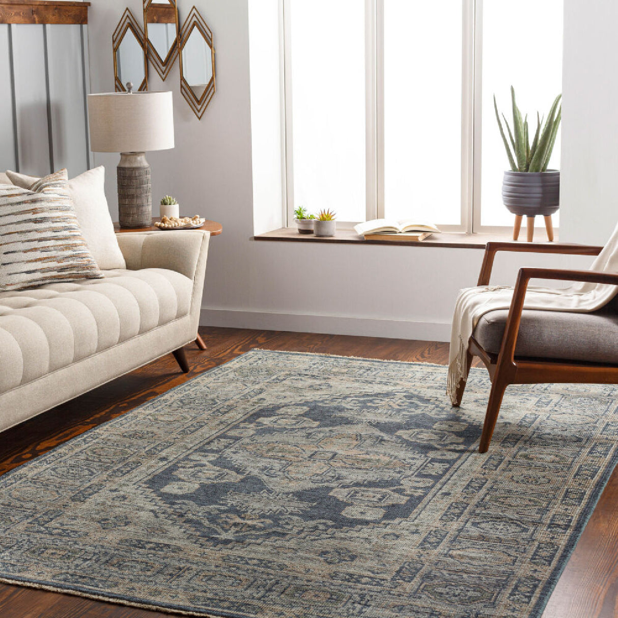 Modern furniture - Fringed Wool Printed Carpet - www.oroa.com | Oroa.com