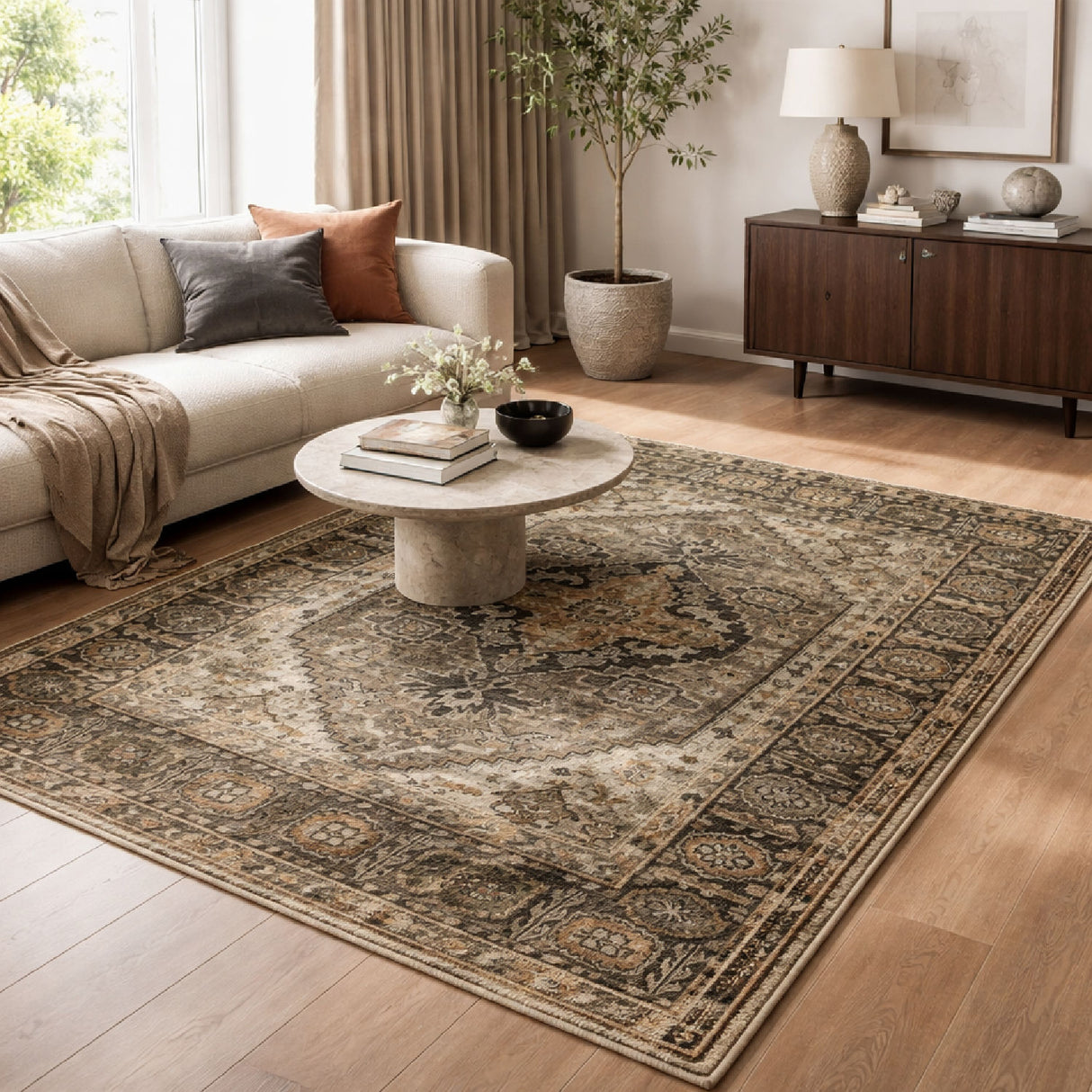 Modern furniture - Fringed Wool Printed Carpet - www.oroa.com | Oroa.com