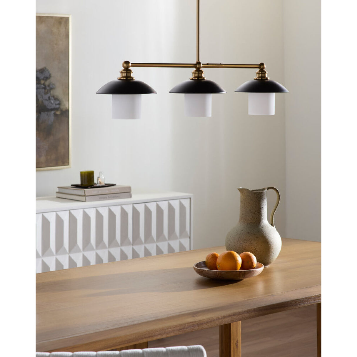 Modern European furniture - Black Iron 3-Light Chandelier - www.oroa.com | Oroa.com