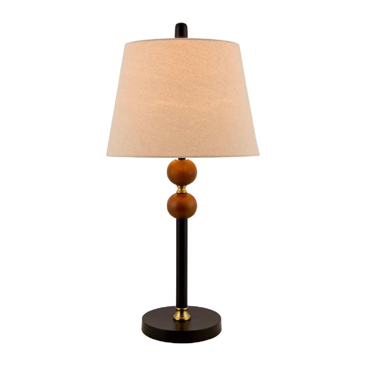 Modern European furniture - Beige Linen Rubberwood Table Lamp - www.oroa.com | Oroa.com