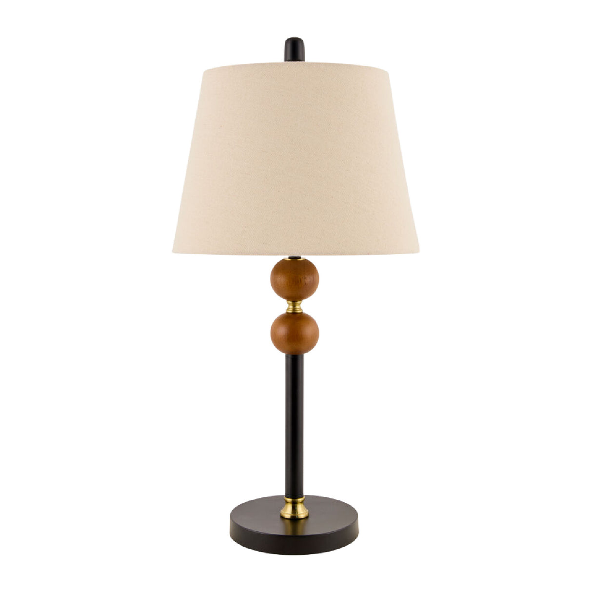 Modern European furniture - Beige Linen Rubberwood Table Lamp - www.oroa.com | Oroa.com