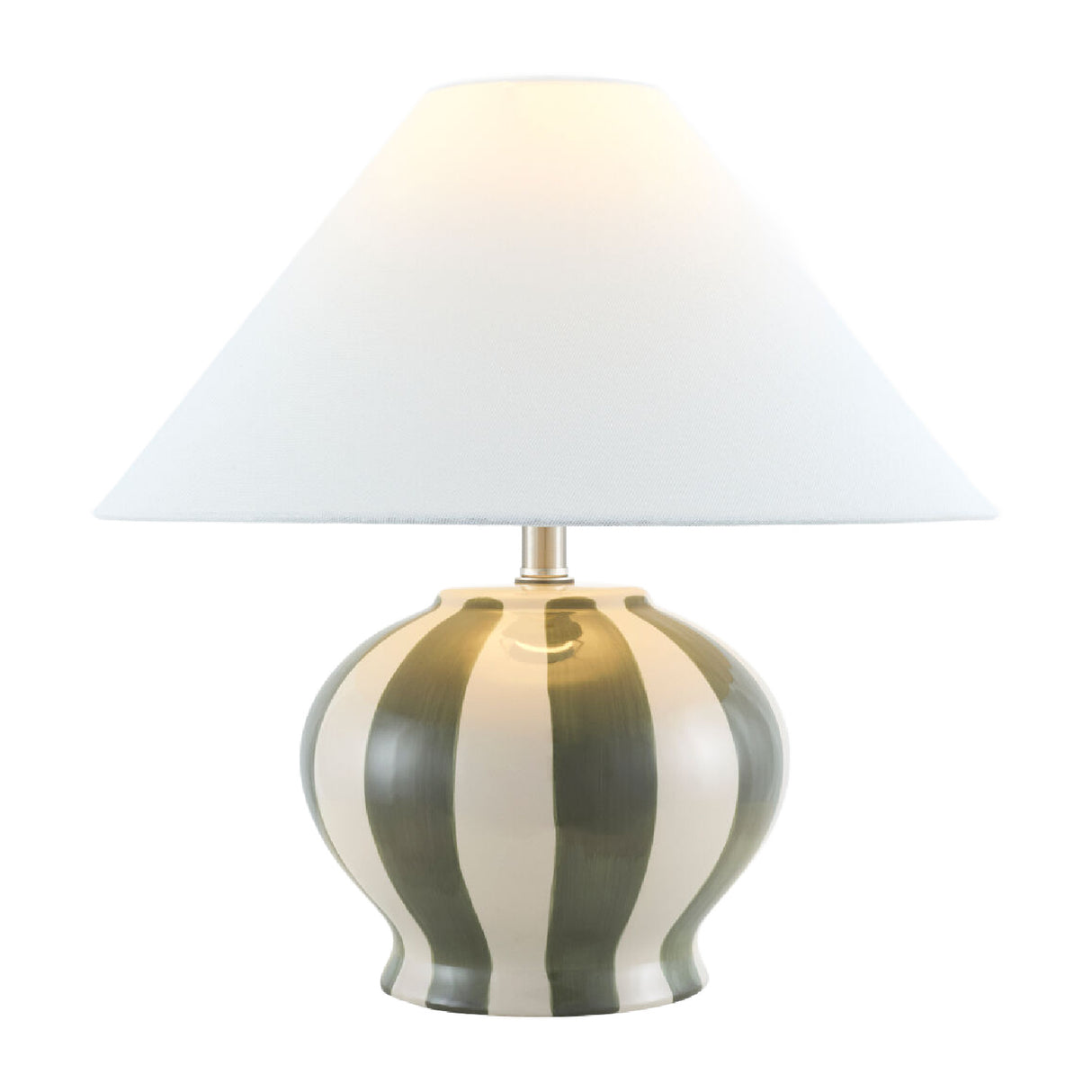 Modern European furniture - Lined Round Ceramic Table Lamp - www.oroa.com | Oroa.com