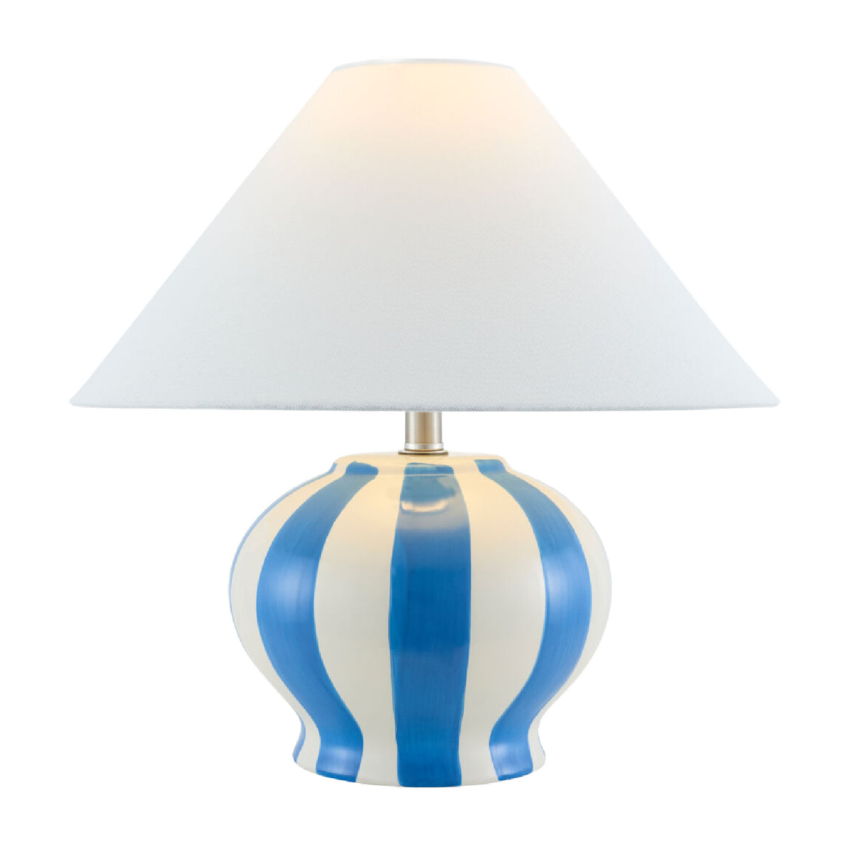 Modern European furniture - Lined Round Ceramic Table Lamp - www.oroa.com | Oroa.com